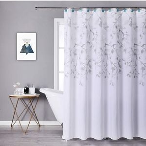 White Floral Shower Curtain
